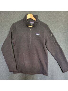 Patagonia Better Sweater Women’s L Black Quarter Zip Pullover Fleece Gorpcore